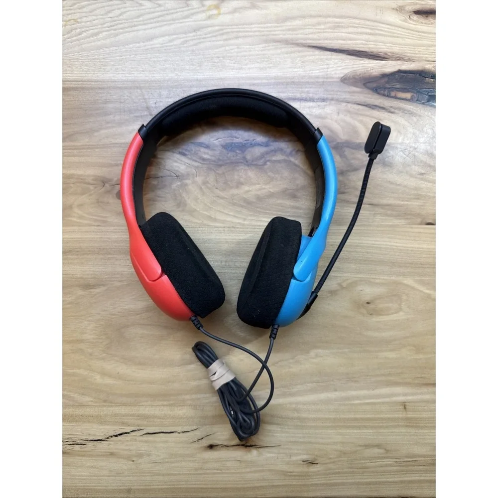 PDP Gaming Neon Blue/Red Over the Ear Wired Gaming Headset for Nintendo Switch